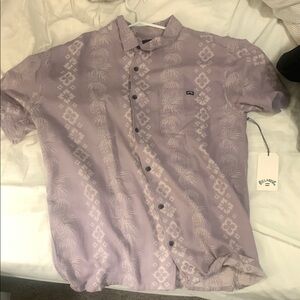 Billabong Men's Purple Short Sleeve Shirt